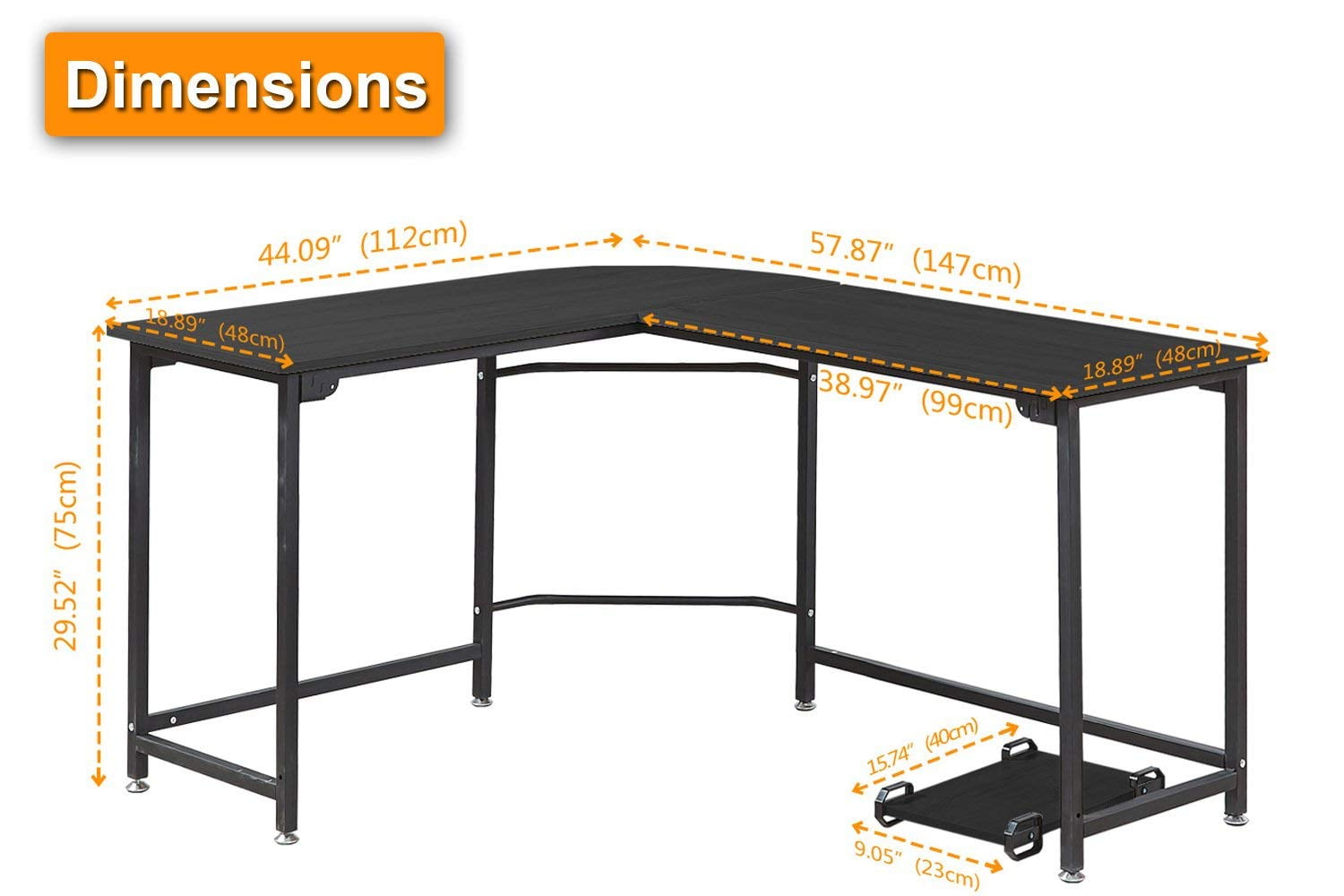 Prepac L Shaped Corner Computer Desk — Wholesale Furniture Brokers