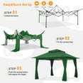 thumbnail image 5 of ABCCANOPY 13'x13' Gazebo Tent Outdoor Pop up Gazebo Canopy Shelter with Mosquito Netting, Forest Green, 5 of 9