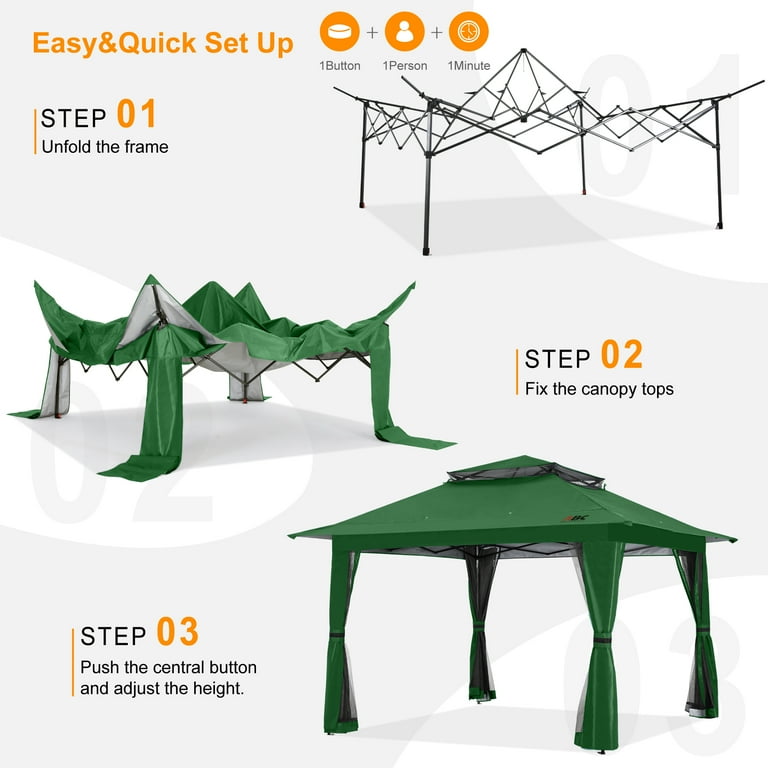 ABCCANOPY 13'x13' Outdoor Pop-Up Gazebo Tent, Canopy Shelter