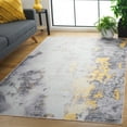 thumbnail image 3 of SAFAVIEH Malibu Coilean Abstract Polyester Machine Washable Area Rug, Gray/Gold, 3' x 5', 3 of 13