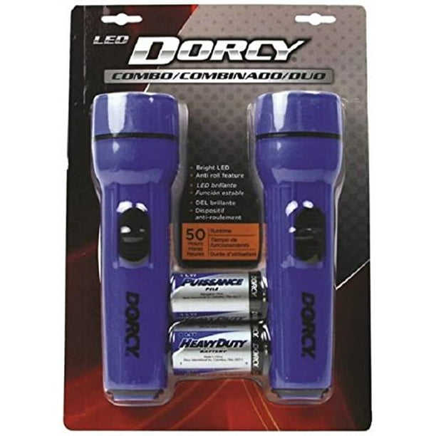 Dorcy 2Pack 1D LED Flashlight, Assorted Colors