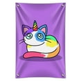 thumbnail image 1 of Unicorn Cat with Rainbow Calico Markings Home Business Office Sign, 1 of 3