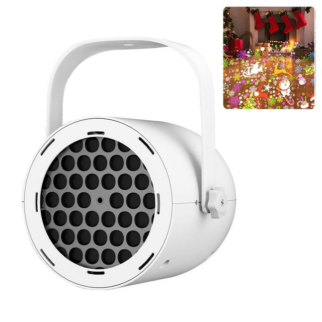 USB Powered Snowflake Projector Light, Christmas New Year Holiday Decor, Indoor Outdoor Decorative Lighting with 360° Rotation & Remote Control