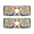 thumbnail image 7 of Yayeee Faucet Mat for Kitchen Sink 14.7" Diatomite Long Splash Guard Pad, Blue Goldfish Bowl, 2 Pack, 7 of 7