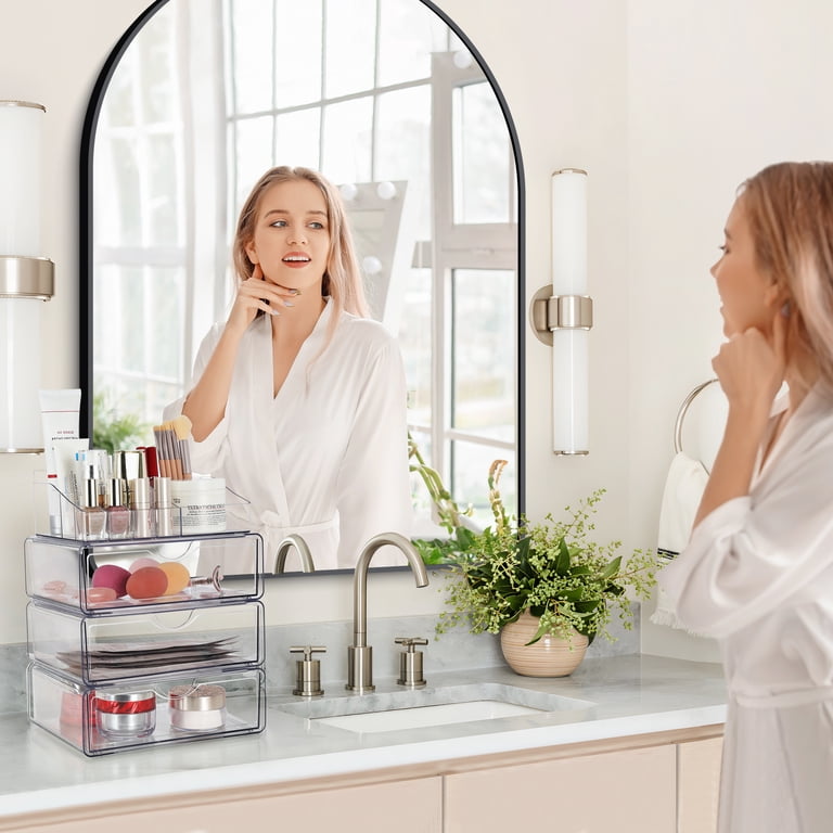 Sindcom 4-Tier Clear Makeup Organizer With Drawer photo 6
