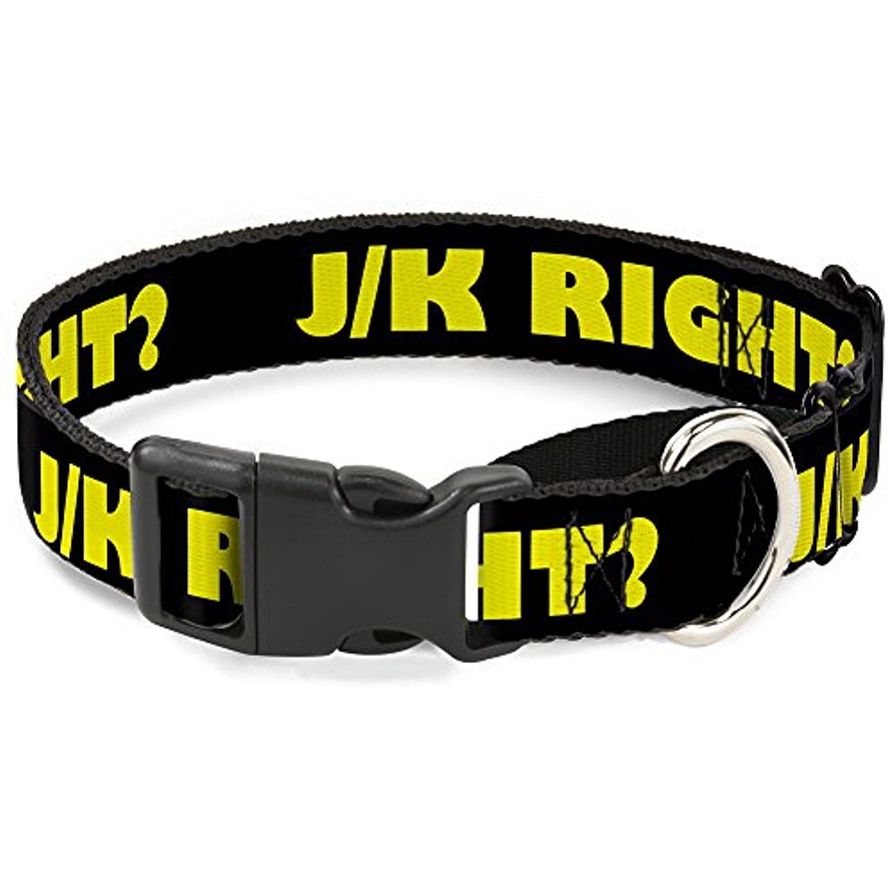 buckle-down mgc-w31005-l j k right? black yellow martingale dog collar
