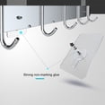 thumbnail image 3 of Zeus 5Pcs Sticky Hooks Wall Mounted Good Load Capacity Plastic Wall Hook Mounting Rack Screw for Home, 3 of 7