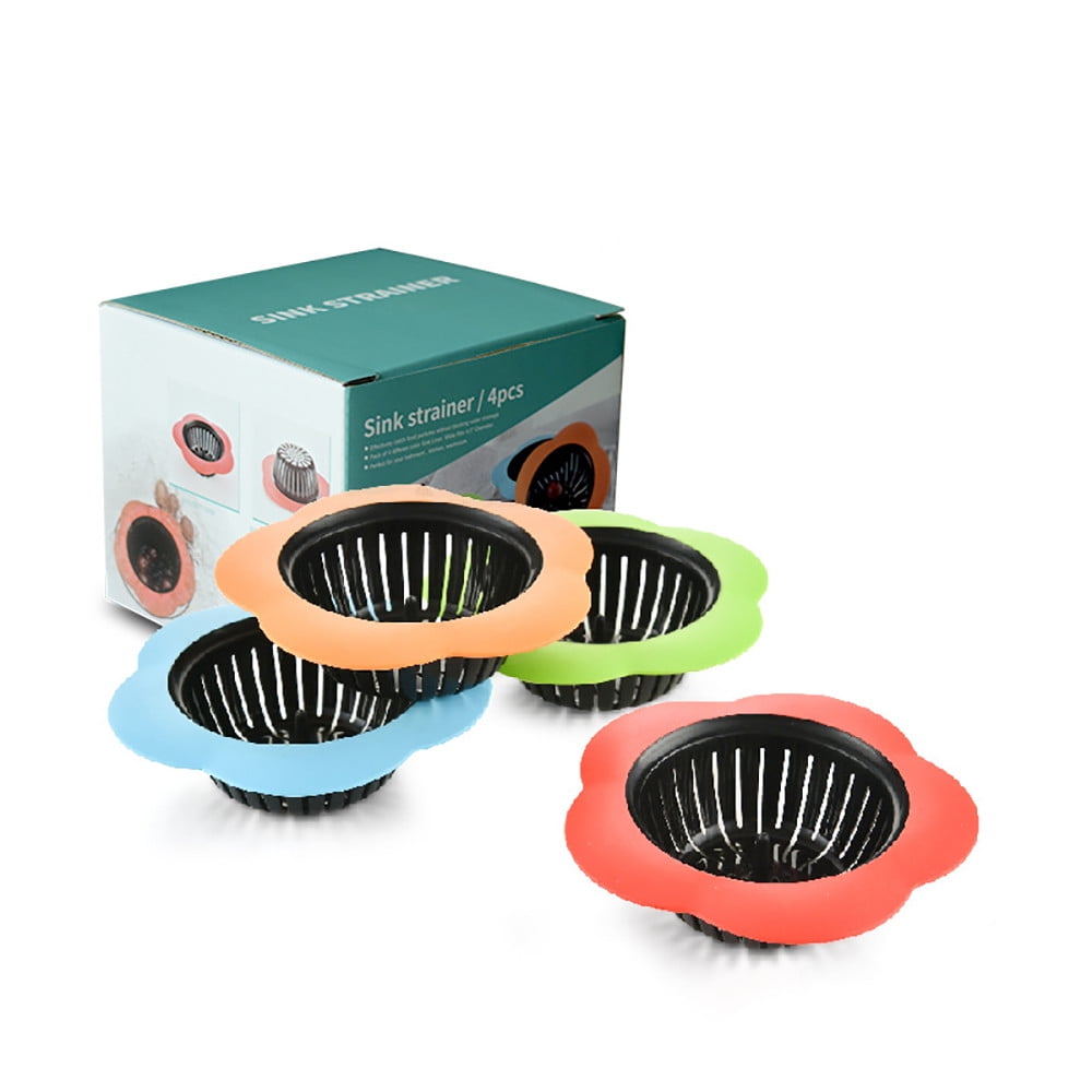 Drain Hair Stopper Cover Filter Sink Strainer Silicone Bath Kitchen