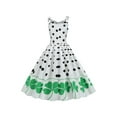 thumbnail image 3 of Liacowi Womens St Patrick's Day Dress Sleeveless Elegant Printed Cocktail Swing 1950s Vintage Retro Party Dresses, 3 of 9