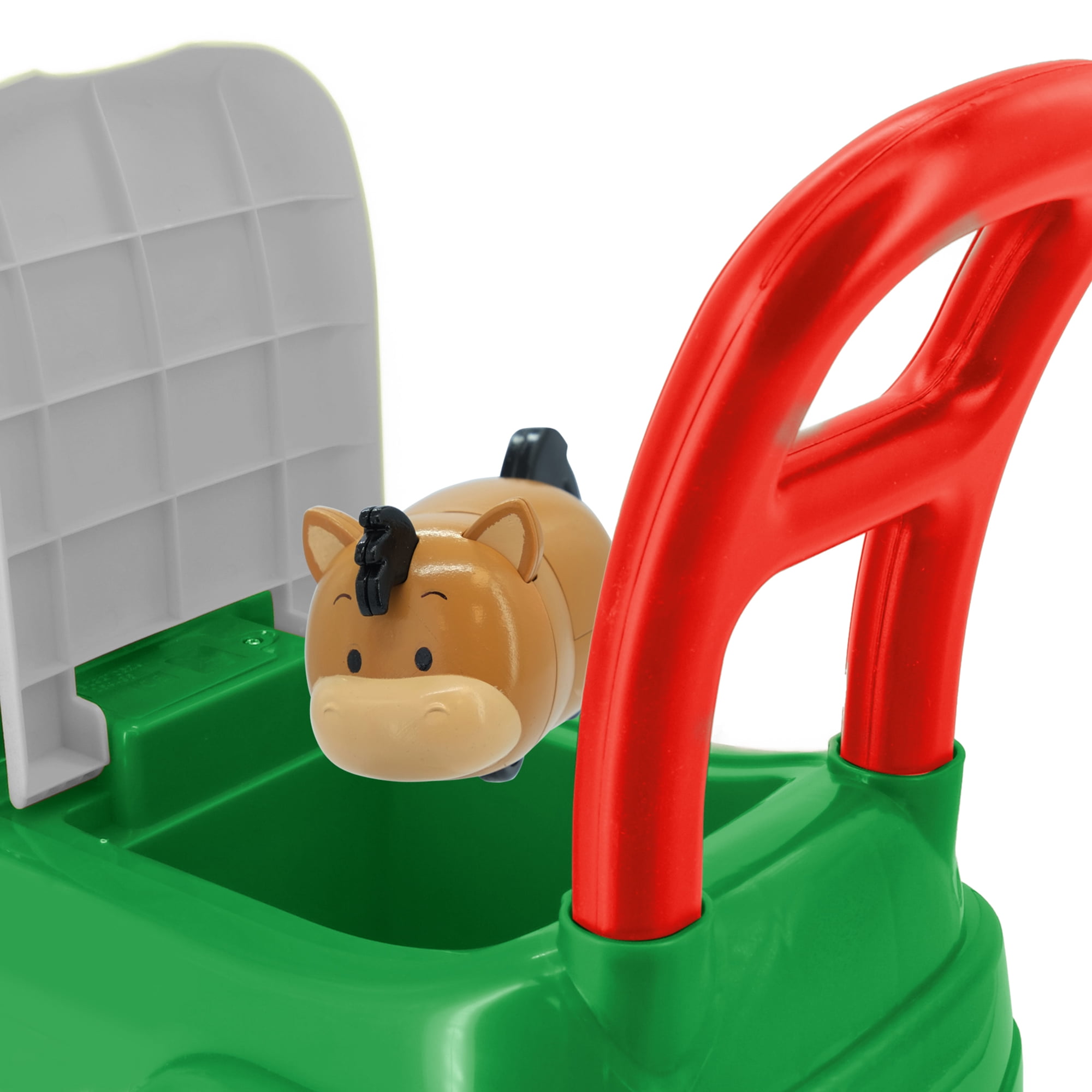 Kiddieland: My First Ride-On - Farm Tracker - Lights & Sounds Foot-To-Floor Vehicle, Toy Zoom Horse, Storage Seat, Push-Pull Handle, Toddlers 12-36mo