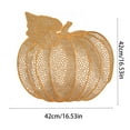 thumbnail image 3 of Fall Thanksgiving Placemats Autumn Pumpkin Place Mats, 16.5 x 16.5 Inch Pressed Vinyl Metallic Thanksgiving Table Decorations for Party Kitchen Dinning, 3 of 7