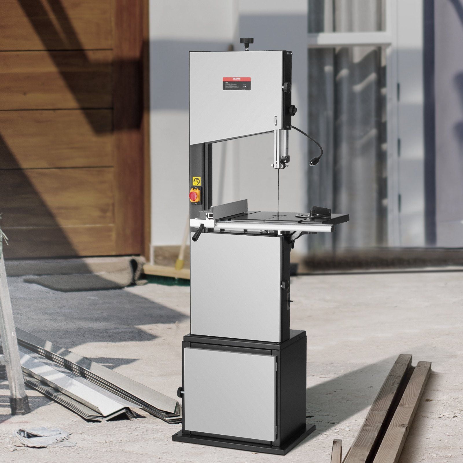 2-Speed Band Saw with Metal Stand, 10-Inch Blade, 0.5HP Motor, Optimized Workbench & Miter Gauge - Perfect for Wood & Plastic Projects