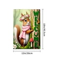 thumbnail image 4 of Amhnf Welcome Squirrel Garden Flag With Flower Crown And Scarf For Home Outdoor Garden Yard Decor 12x18 inch, 4 of 5