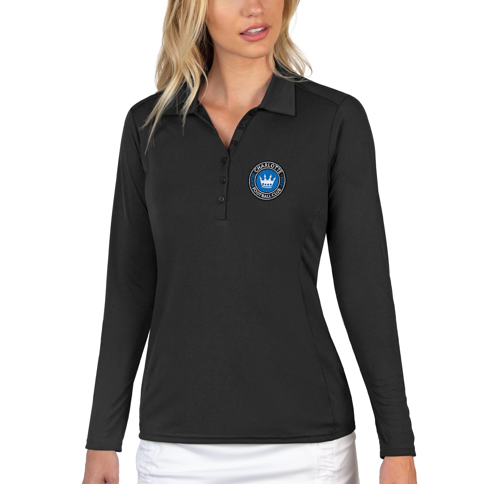 Women's long sleeve polo shirts walmart Clearance