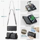 thumbnail image 3 of Cartera multifuncional con tapa de flip para teléfono, cuero, negro, para iPhone 15, 3 of 9
