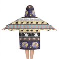 thumbnail image 2 of Striped Halloween Pattern Blanket Hoodies for Kids 6-13YR Oversize Wearable Blanket Hoodies for Boys Girls Teens, 2 of 7