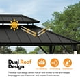 thumbnail image 3 of Modern Shade Horizon 10'x14' Hard Top Gazebo W/ Solar LED light, 3 of 7