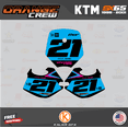 thumbnail image 2 of Kalair GFX Graphics Kit for Ktm SX65 (1998-2001) Orange-crew Series, 2 of 5