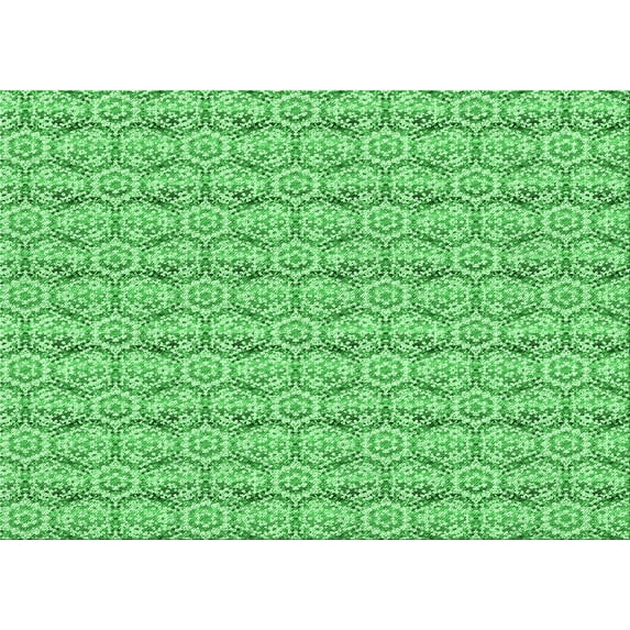 Ahgly Company Indoor Rectangle Patterned Jade Green Area Rugs, 8' x 10'