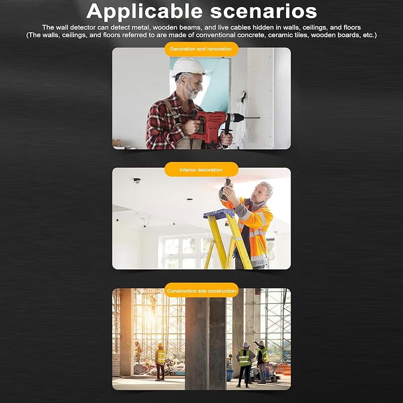 Koudindg  Stud Finder Wall Scanner - 5 in 1 Stud Detector with HD LCD Display Used for Detecting Wood Metal Wire with Warning Function for the Center and Edge of Wood AC Wire Metal Studs Joist Pipe