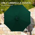 thumbnail image 3 of 6.6ft/7.5ft/9ft/10ft Replacement Umbrella Cover, 6 Ribs 8 Ribs Outdoor Market Table Patio Umbrella Canopy Cover Replacement UV Protective Cloth(Dark Green,10FT(6-Ribs)), 3 of 8