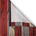 thumbnail image 3 of Ambesonne 4th of July Kitchen Curtains, Wood Planks Flag, 55"x39", Red Beige Navy Blue, 3 of 3