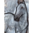 thumbnail image 2 of Parker, Jennifer Paxton 25x32 Black Ornate Wood Framed with Double Matting Museum Art Print Titled - White Horse Contour II, 2 of 4