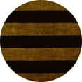 thumbnail image 1 of Ahgly Company Machine Washable Indoor Round Abstract Saddle Brown Area Rugs, 5' Round, 1 of 7