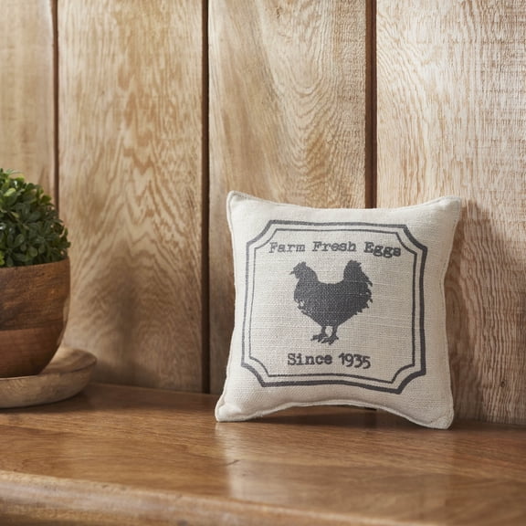 VHC Brands Finders Keepers Chicken Silhouette Pillow 6x6
