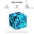 thumbnail image 4 of Lsque World Turtle Day Printed Tissue Box Cover Holder, Facial Paper Organizer Dispenser,Square with Bottom Belt, PVC Leather Decorative Organizer, 4 of 8