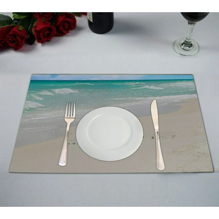 

GCKG Crab Walking In Beautiful Beach Placemat 12x18 inches Set of 2