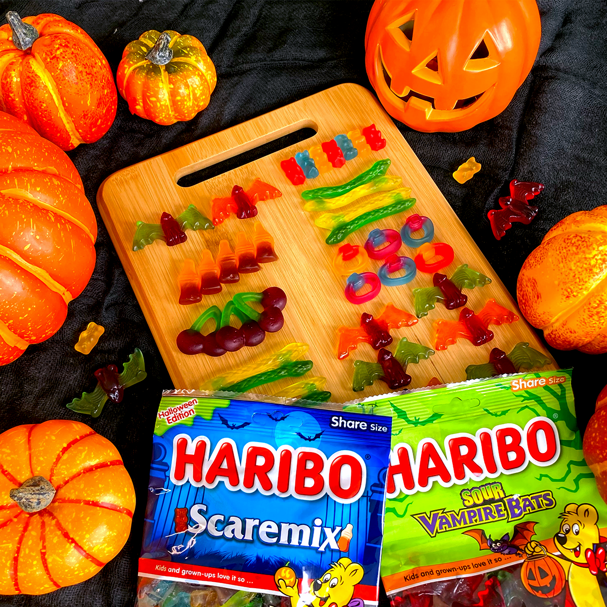 Haribo Halloween Trick or Treat Mix Mini Bags Gummy Candy - 36.1oz/80ct