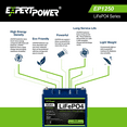 thumbnail image 6 of ExpertPower 12V 50Ah Lithium LiFePO4 Deep Cycle Rechargeable Battery | 2500 - 7000 Life Cycles & 10-Year lifetime | Built-in BMS | Perfect for RV, Solar, Marine, Overland, Off-Grid Applications, 6 of 7