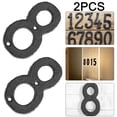 thumbnail image 1 of 2 Piezas Metal Número Digital Hierro Fundido Casa Signo Placa Puerta DIY Pared (8), 1 of 9