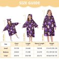 thumbnail image 4 of FORMRS Wearable Blanket Hoodie with Sleeves for Kids Cozy Flannel Sweatshirt, Purple Ghost Star Pattern, 4 of 7