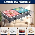 thumbnail image 4 of Contenedores de almacenamiento debajo de la cama, Pack de 4 Organizadores para Colocar Bajo la Cama, Bolsas Plegables Debajo de la Cama, para Edredones, Mantas, Ropa de Cama (Gris), 4 of 4