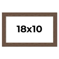 18x10 Frame Brown Farmhouse Solid Wood Picture Frame Width 1.5 Inches | Interior Frame Depth 0.5