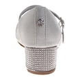 thumbnail image 4 of Badgley Mischka Girls Dress Shoes (Little Kids, Sizes 11–4), Silver, Size: 3, 4 of 7
