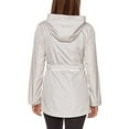 thumbnail image 4 of Jones New York Womens Parka in a Pocket Rain Jacket Color: Sand/White Dots, Size: Medium, 4 of 4