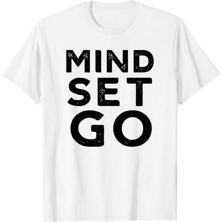 

Growth Mindset Mind Set Go Classroom Brain Distressed Slogan T-Shirt