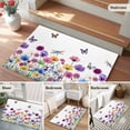 thumbnail image 5 of Entryway Rug 2'x3', Spring Flowers Small Rug for Kitchen Bathroom Door Mat Indoor Entrance, Watercolor Butterfly Dragonfly Daisy Country Non-Slip Area Rugs Floor Mats Carpet Front Door Rugs, 5 of 8