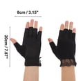 thumbnail image 4 of Unique Bargains 1 Pair Anti-slip Half Finger Lace Manicure Gloves Black, 4 of 6