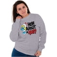 thumbnail image 3 of Smurfs Cute Smurfette How About a Hug Women Crewneck Sweatshirt Brisco Brands S, 3 of 6