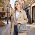 thumbnail image 4 of BadPiggies Women's Soft PU Leather Shoulder Bag Ladies Crossbody Purse and Handbags Lightweight Pocketbooks - Gray, 4 of 9
