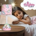 thumbnail image 5 of Pink Unicorn Rainbow Lamp - Handpainted Kids Bedside Table Light with Gift Box & Bulb - Unicorn Decor for Girls Bedroom - LED Nightstand Lamp - Glitter Shades - Ages 1-15, 5 of 5