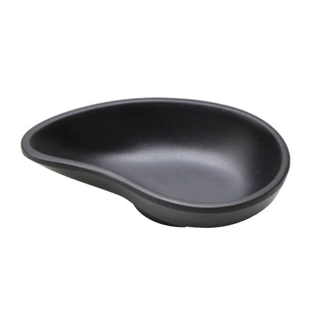 Tazones de melamina para mojar Tazón para mojar con sabor, fideos Udon de melamina negra hechos a mano h
