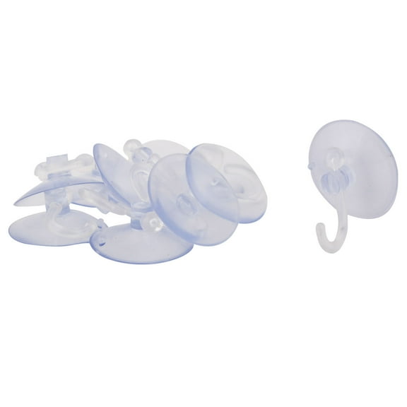 Unique Bargains Bathroom Suction Cup Mount Clothes Towel Hanging Hook Hanger 4cm Diameter 10pcs