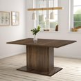 thumbnail image 2 of Homy Casa Rustic Dining Table for 4, American Vintage Style with Grooved Tabletop, Engineered Wood, Perfect for Dining Room, Kitchen, Restaurant, 2 of 9