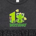 thumbnail image 4 of Inktastic 1st Birthday Princess Frog Girls Baby Dress, 4 of 5