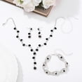thumbnail image 2 of Rhinestone Bride Wedding Jewelry Sets Bridal Necklace Bracelet Earrings Set Prom Costume Jewelry for Women and Brides, 2 of 4